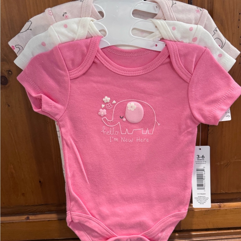 Pink Elephant Bodysuit for Kids